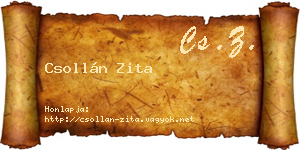 Csollán Zita névjegykártya